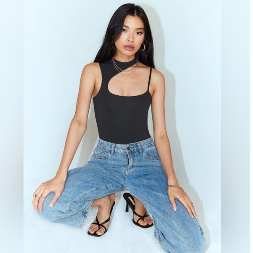 Princess Polly Black Cut-Out Bodysuit